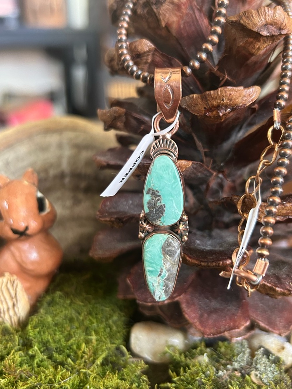 Luscious copper broken ridge Varasite necklace